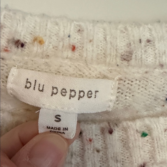 Madewell Cream Speckled Crew Neck Sweater - Picture 2 of 4